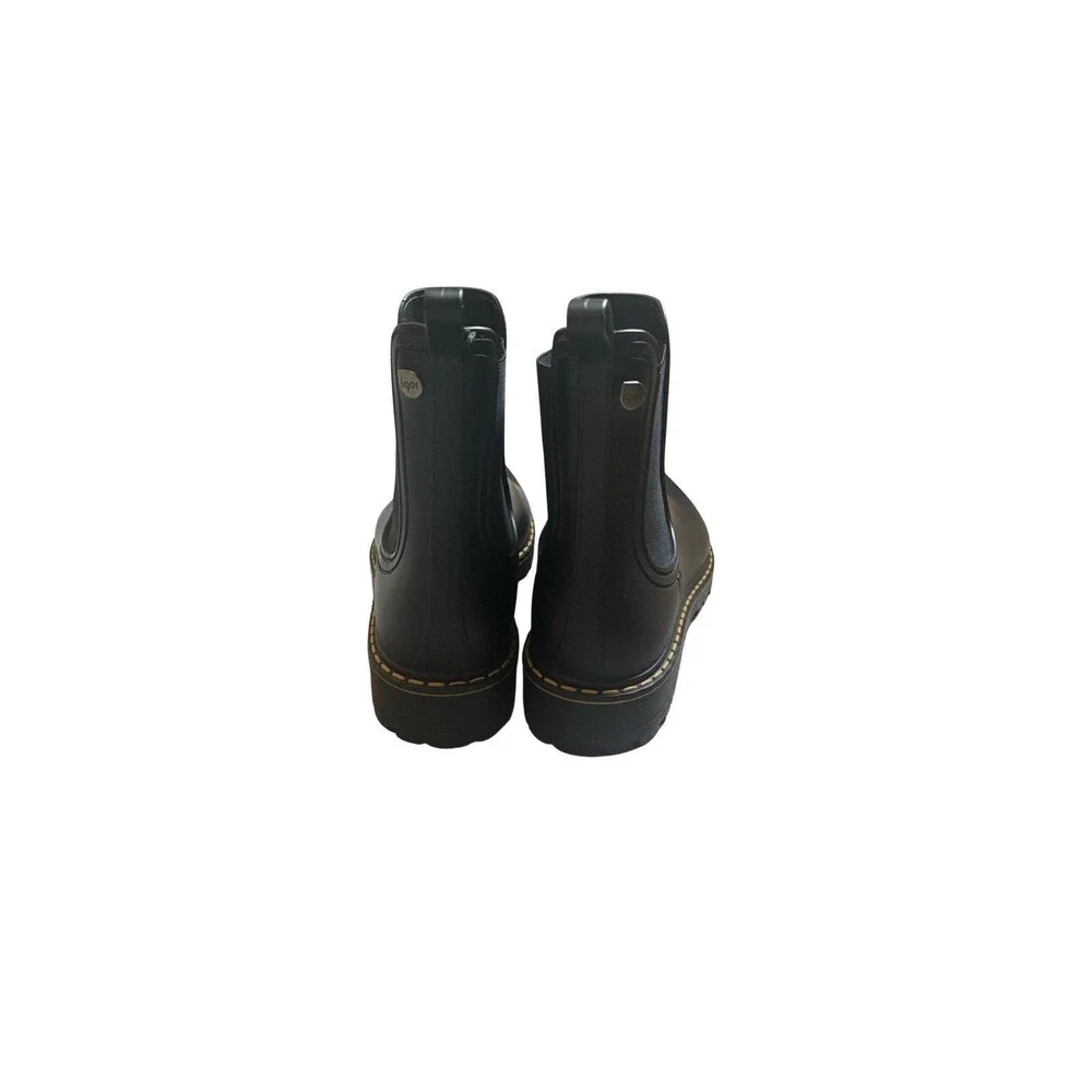 Igor Chelsea Rain Boots Women, Size 40 (US 9-9.5), Black, Made in Spain, EUC - Picture 2 of 5